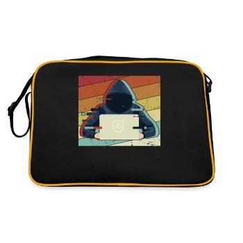 Retro Sniffer Social Engineering Phishing Grey - Retro Bag - black/gold - Back