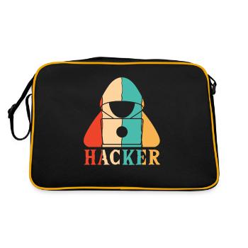 Retro Sniffer Social Engineering Phishing Gris - Sac Retro - noir/or - Dos