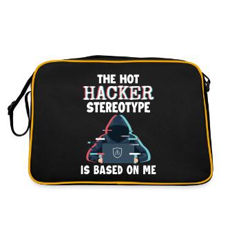 Hacker Stereotype is Based On Me Phishing Sniffer - Retro Bag - black/gold - Back