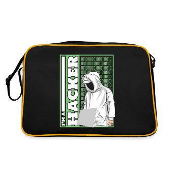 I'm A Hacker Social Engineering Phishing Sniffer - Retro Bag - black/gold - Back