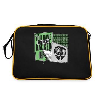 You Have Been Hacked Phishing Sniffer Grey Hat - Retro Bag - black/gold - Back