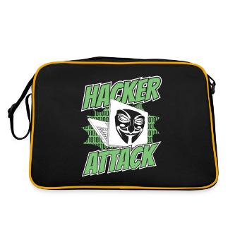 Attaque de hacker Social Engineering Phishing Sniffer - Sac Retro - noir/or - Dos