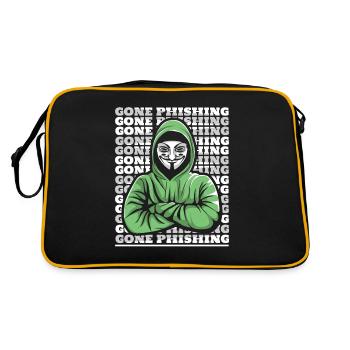Gone Phishing Sniffer Social Engineering Phishing - Retro Bag - black/gold - Back