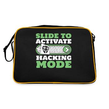 Slide To Activate Hacking Mode Phishing Sniffer - Retro Bag - black/gold - Back