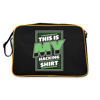 This Is My Hacking Clothing Phishing Sniffer Grey - Retro Bag - black/gold - Back