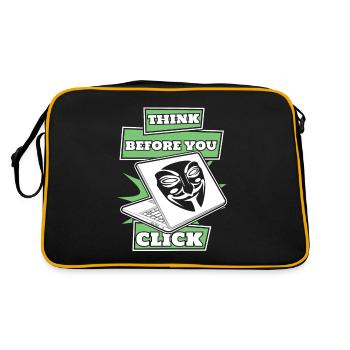 Think Before You Click Social Engineering - Retro Bag - black/gold - Back