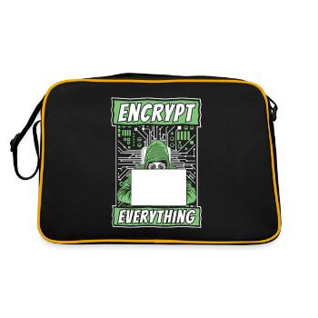 Encrypt Everything Phishing Sniffer Grey Hat - Retro Bag - black/gold - Back