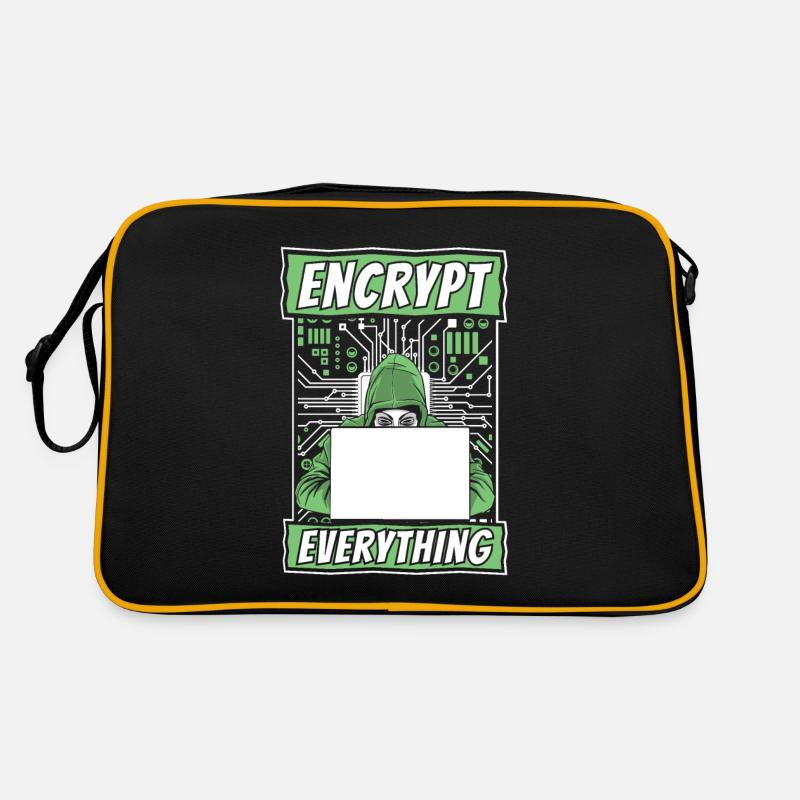 Encrypt Everything Phishing Sniffer Grey Hat Retro Bag