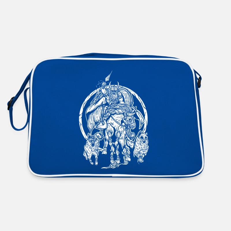 Odin auf Sleipnir - Wikingerkrieger Design Retro Tasche