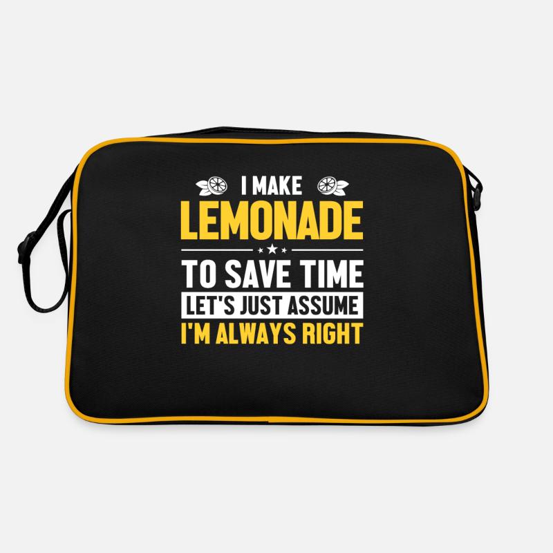 Faire de la limonade Supposons que j’ai raison Limonade Sac Retro