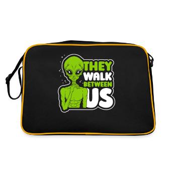 Ils marchent entre nous Ovni extraterrestre - Sac Retro - noir/or - Dos