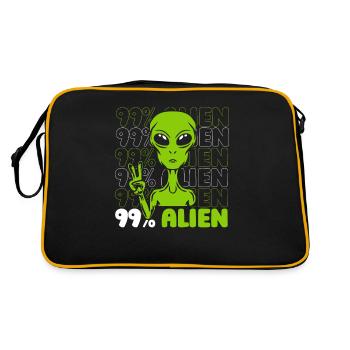 99% Alien Conspiration Alien Alien Ufo Alien - Sac Retro - noir/or - Dos