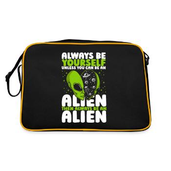 Soyez toujours vous-même à moins que vous ne puissiez être un OVNI extraterrestre - Sac Retro - noir/or - Dos