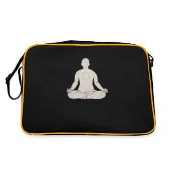Kundalini Ashtanga Hatha Asanas Professeur de yoga Yoga - Sac Retro - noir/or - Dos