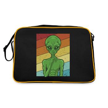 Ufo Conspiracy Extraterrestrial - Sac Retro - noir/or - Dos