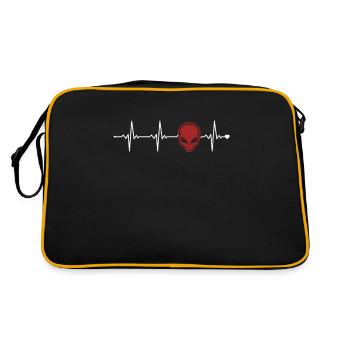 Alien Heartbeat Conspiracy Außerirdischer Ufo - Sac Retro - noir/or - Dos