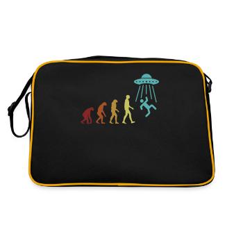 Alien Evolution Außerirdischer Ufo Conspiracy - Sac Retro - noir/or - Dos