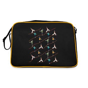 Pattern Illustration Slackers Balancing Indoor - Retro Bag - black/gold - Back