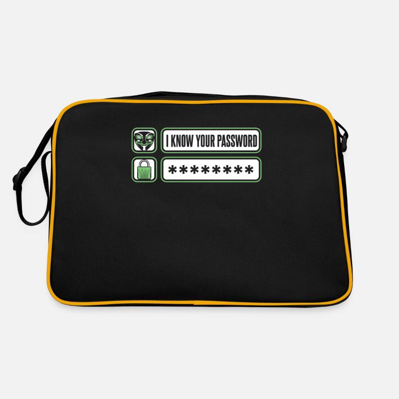 I Know Your Password Phishing Sniffer Grey Hat Retro Bag