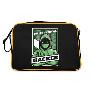 I'm An Ethical Hacker Social Engineering Phishing - Retro Bag - black/gold - Back