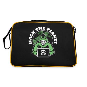 Hack The Planet Phishing Sniffer Social - Retro Bag - black/gold - Back