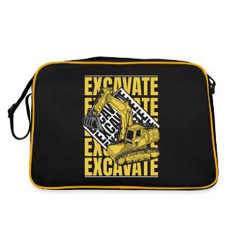 Excavate crawler excavator Excavator duty cycle crawler crane - Retro Bag - black/gold - Back