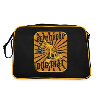 Been There Dug That Raupenbagger Excavator - Retro Tasche - Schwarz/Gold - Hinten