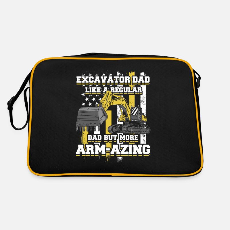 Excavator Dad Seilbagger Raupenbagger Excavator Retro Tasche