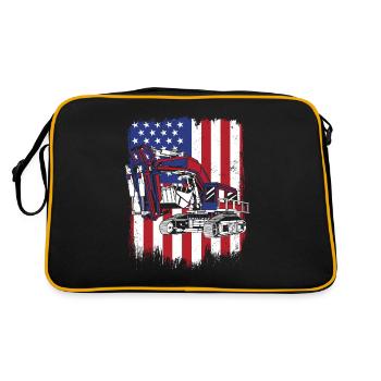 Excavator duty cycle crawler crane excavator operator - Retro Bag - black/gold - Back