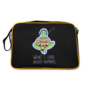 Ce que j’aime dans la conspiration des humains - Sac Retro - noir/or - Dos