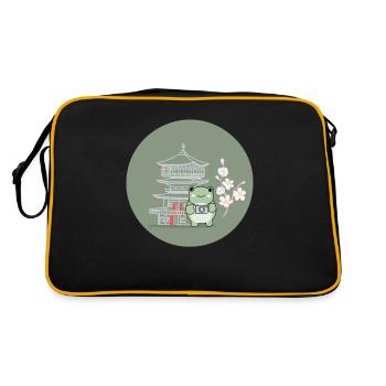 Tadpole Tree Frog Toad Frog Breeder Frog - Retro Bag - black/gold - Back