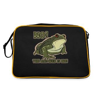 The Answer Is No Tadpole Tree Frog Toad - Retro Bag - black/gold - Back