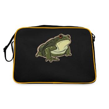 Tree Frog Toad Tadpole Frog Breeder Frog - Retro Bag - black/gold - Back