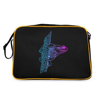 Tree Frog Toad Tadpole Frog Breeder Frog - Retro Bag - black/gold - Back