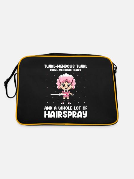 Stocktanz Design für Stabtänzerin - Retro Tasche - Schwarz/Gold - Hinten