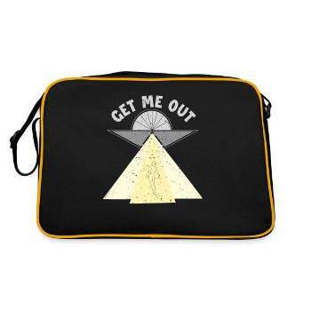 Get Me Out Außerirdischer Ufo Conspiracy Alien - Sac Retro - noir/or - Dos