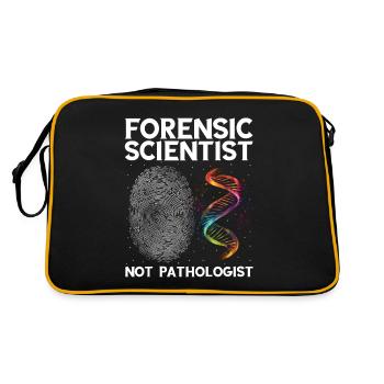 DNA-Analyst und Kriminallabor - Retro Tasche - Schwarz/Gold - Hinten