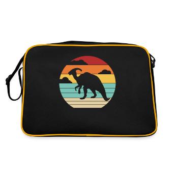 Retro Parasaurolophini Dinosaur Lover - Retro Bag - black/gold - Back