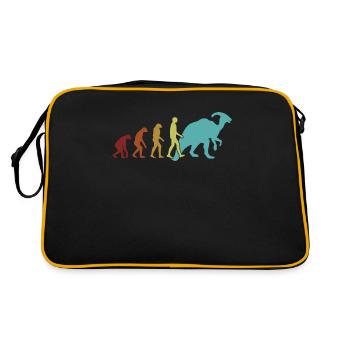 Parasaurolophus Evolution Dinosaur Lover - Retro Bag - black/gold - Back