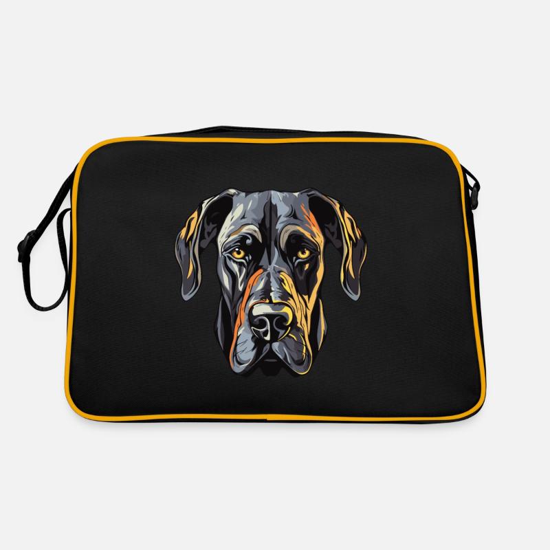 Great Dane Dog Portrait Retro Bag