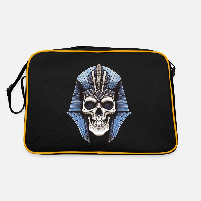 Crâne de pharaon - Sac Retro - noir/or