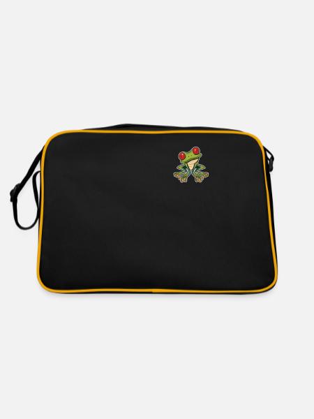 Logo Emblem Pet Costa Rica Lover Red Eyed Tree - Retro Bag - black/gold - Back