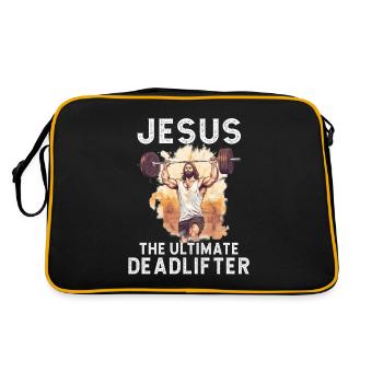 Jésus L’ultime soulevé de terre rétro Jésus - Sac Retro - noir/or - Dos
