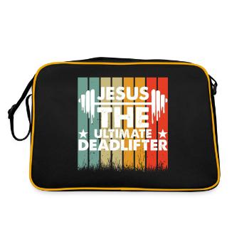 Jésus L’ultime soulevé de terre rétro Jésus - Sac Retro - noir/or - Dos