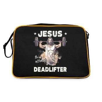Jésus L’ultime soulevé de terre rétro Jésus - Sac Retro - noir/or - Dos