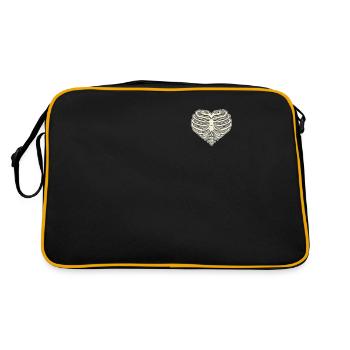 Radiologe Logo Emblem Radiologie-Krankenschwester - Retro Tasche - Schwarz/Gold - Hinten
