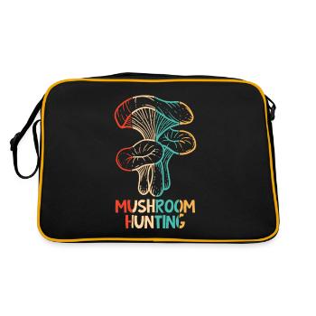 Retro Identification Picking Foraging Mushroom - Retro Bag - black/gold - Back