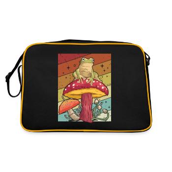 Retro Identification Picking Foraging Mushroom - Retro Bag - black/gold - Back