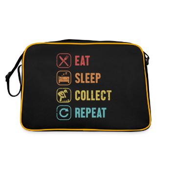 Manger dormir Recueillir Cueillette répétée Cueillette Cueillette - Sac Retro - noir/or - Dos