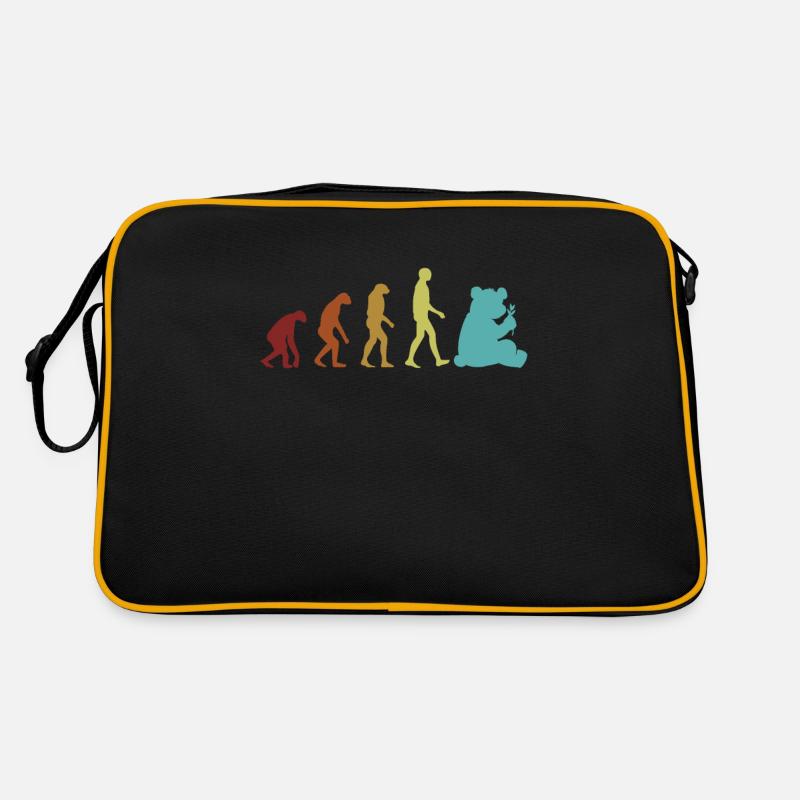 Panda Evolution Panda Bär Freund Liebhaber Riese Retro Tasche